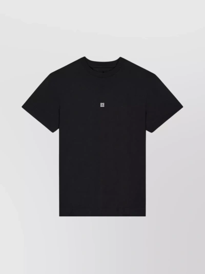 Givenchy Embroidered Slim Fit Crewneck T-shirt In Black