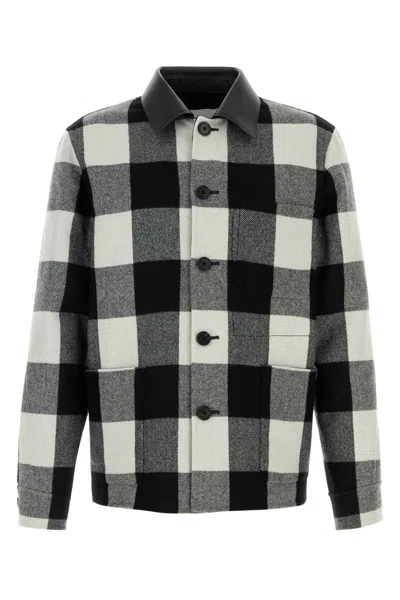 Givenchy Embroidered Wool Checked Shirt In Multi