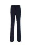 Givenchy Mens Satin-panel Flared Wool-blend Trousers Navy In Deep Blue