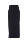 Givenchy Pinstripe-pattern Wool Midi Skirt In Black