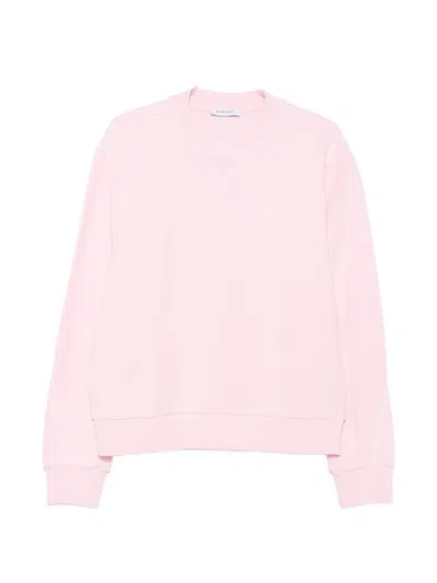 Givenchy Embroidered-logo Sweatshirt In Pink
