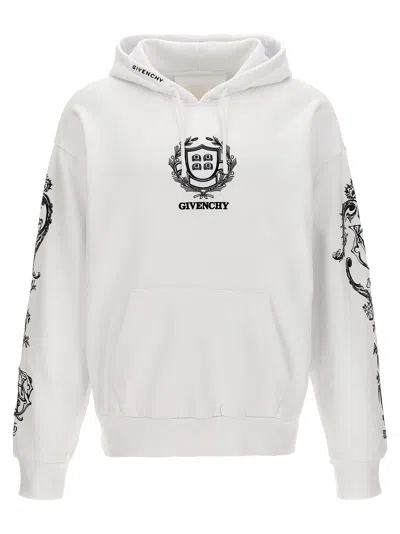 GIVENCHY EMBROIDERY AND PRINT HOODIE