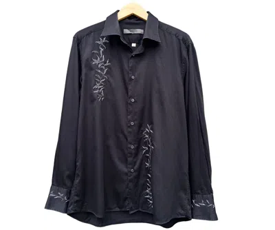 Pre-owned Givenchy Embroidery Button Up Shirt In Black