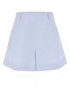 Givenchy Light Blue Embroidered Cotton Shorts In Blue