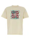 Givenchy Off-white 4g Regular Fit T-shirt In Beige
