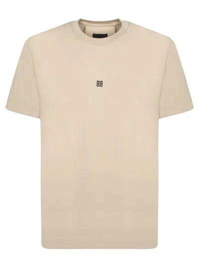 Givenchy Crew Neck Short Sleeves T-shirts In Beige