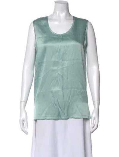 Pre-owned Givenchy En Plus Scoop Neck Top In Green