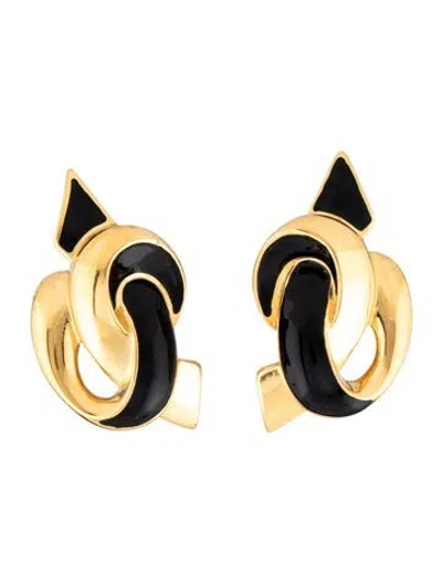 Pre-owned Givenchy Enamel Clip On Earrings In Multi
