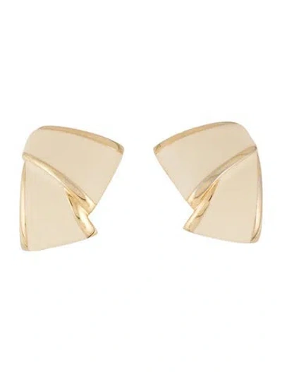 Pre-owned Givenchy Enamel Ribbon Clip-on Earrings In Multi