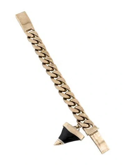 Pre-owned Givenchy Enamel Shark Tooth Link Bracelet, 6.5" In Multi