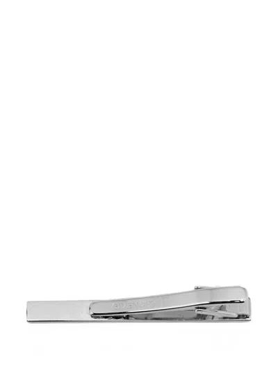 Pre-owned Givenchy Engraved Logo Tie Pin In Silver