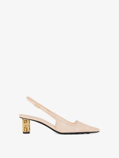 Givenchy Mesh G Cube Pumps With 5cm Heel Height In Beige