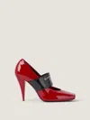 Givenchy Logo Square Toe Mary Jane Pump In Red