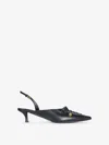Givenchy Lace-up Slingbacks In Leather