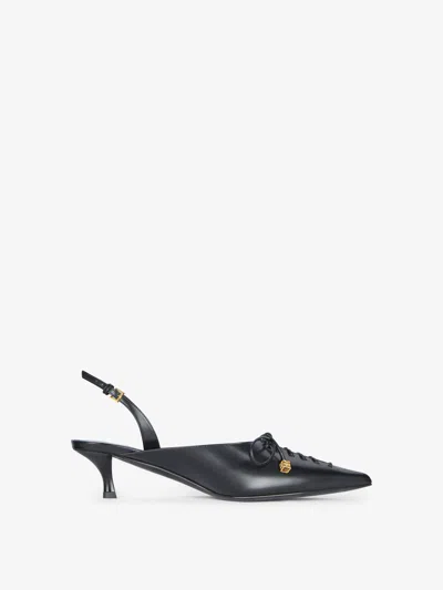 GIVENCHY LACE-UP SLINGBACKS IN LEATHER