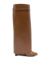 Givenchy Brown Leather Boots In Brown