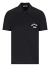 Givenchy Dark Blue Polo Shirt With Logo Embroidery Men In Black