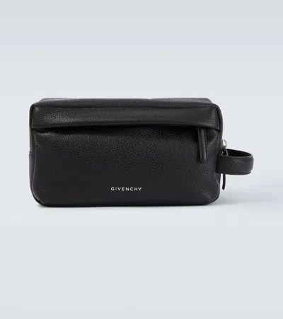 Givenchy Essential Leather Toiletry Bag In Black