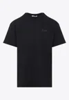Givenchy Black Crewneck T-shirt With Logo Patch On The Front In Cotton Man In Black