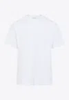 Givenchy Men White Crew Neck T-shirt With Logo On Front And Back In Cotton Man In White