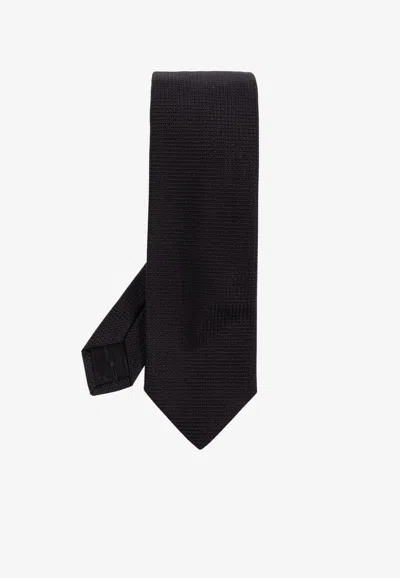 Givenchy Essential Silk Tie In Brown