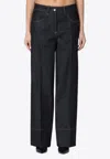 Givenchy Dark Blue Denim Jeans Women In Blue