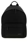 Givenchy Men Black Backpack With Adjustable Shoulder Straps And Logo On Front In Tech Fabric Man In Black