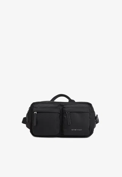 Givenchy Multi-pocket Top-handle Belt Bag In Black