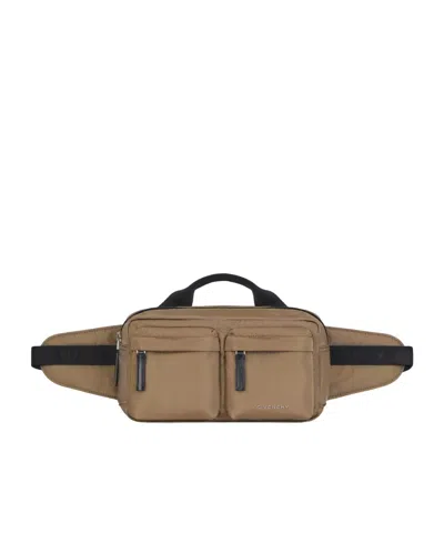 Givenchy Essential U Belt Bag In Canvas In Brown