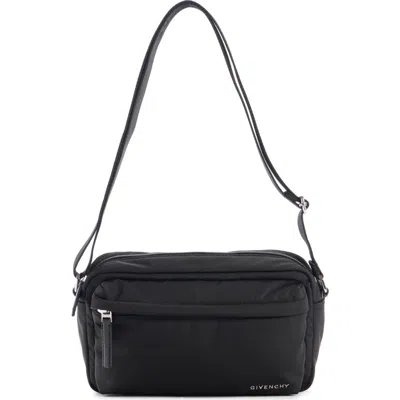 Givenchy Essential U Canvas Crossbody Camera Bag In Black