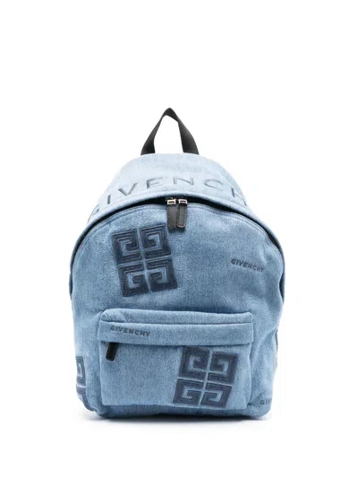 Givenchy Essential U Denim Backpack In Blue