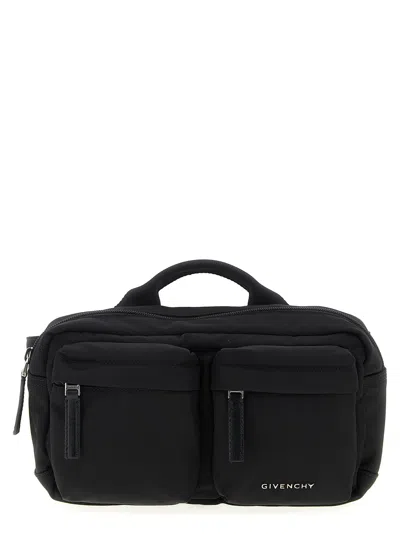 Givenchy Multi-pocket Top-handle Belt Bag In Black