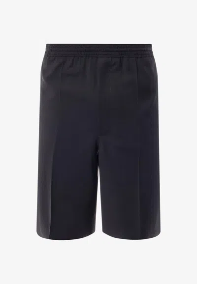Givenchy Essential Wool Bermuda Shorts In Black