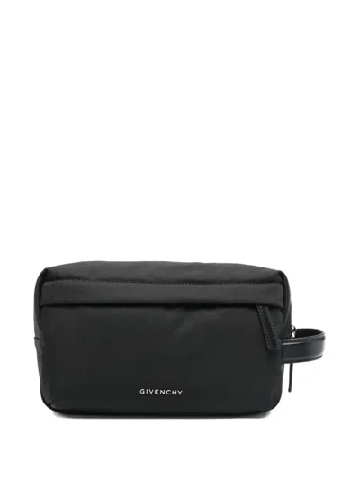 Pre-owned Givenchy Essential Zip Wash Bag In Black