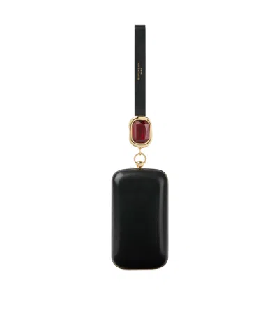 Givenchy Evening Clutch In Nappa Leather With Crystal Jewel In Black