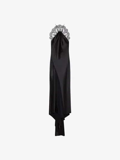 Givenchy Hang Neck Long Evening Dress Group In Black