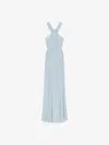 Givenchy Evening Dress In Silk With 4g Detail In Green