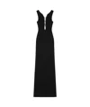 Givenchy Evening Dress In Textured Jersey With Crystal Laces In Black