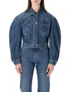 Givenchy Exaggerated Cocoon Jacket - Medium Size In Medium Blue