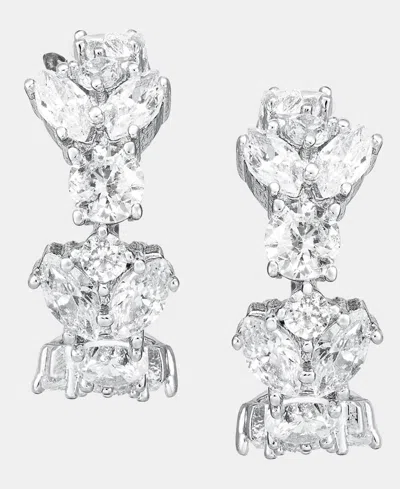 Givenchy Extra Small Cubic Zirconia Huggie Hoop Earrings, 0.36" In Metallic