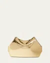 Givenchy Facet Clutch Bag In Laminated Leather In Gold