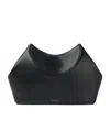Givenchy Facet Clutch In Leather In Black