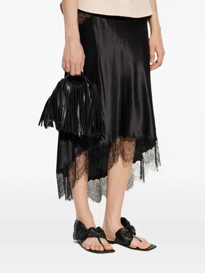 Givenchy Facet Fringed Tote Bag In Red