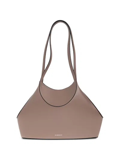 Givenchy Facet Leather Small Tote Bag In Gray