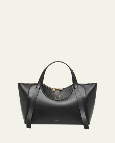 Givenchy Facet Small Chain-embellished Leather Top-handle Bag In Black