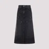 GIVENCHY FADED BLACK COTTON SKIRT