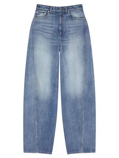 Givenchy Faded Cotton Jeans For Women In Blu