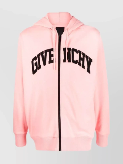 Givenchy Faded Ribbed Hooded Sweater In Cream