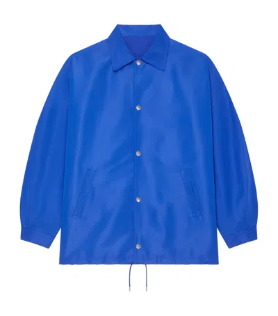 Givenchy Faille Coach Jacket In Blue