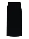 Givenchy Tailored High-waisted Midi Skirt With Back Pleats In Black